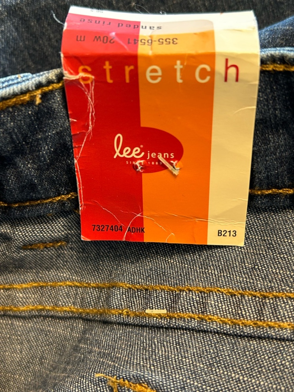 LEE Lower Rise Slight flare stretch Womens Size 20W NWT slimming blue jeans - Picture 5 of 6